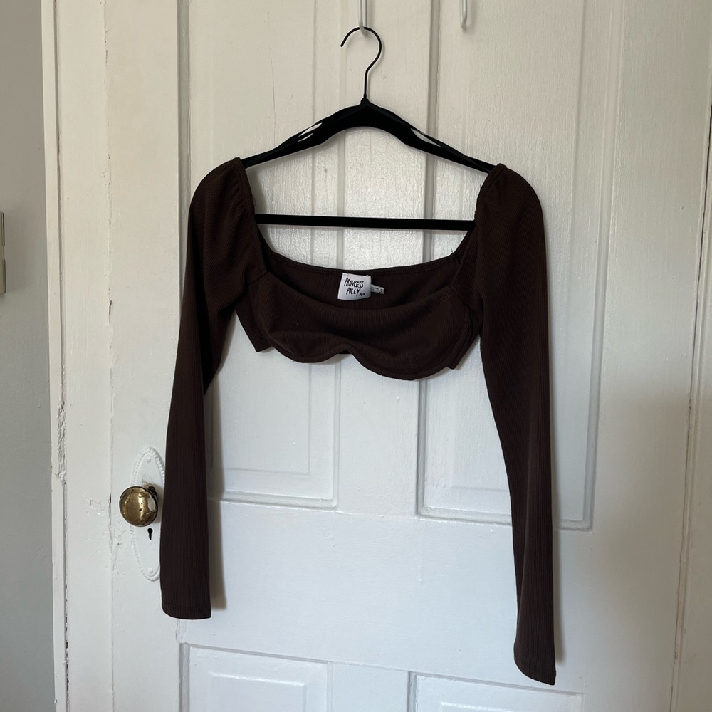 Princess Polly Becca Long Sleeve Crop Top